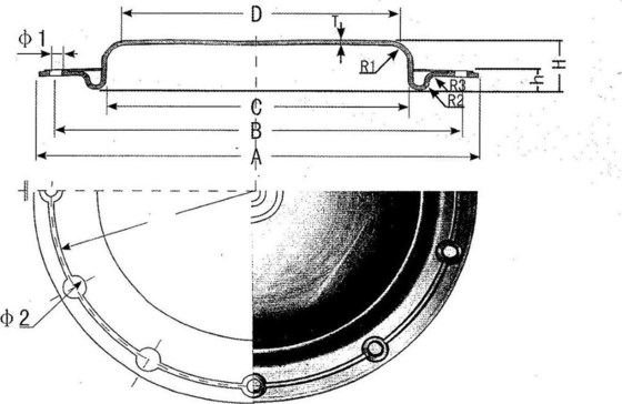Impuls-Ventil-passendes Druckluftbremsanlage-Gummi-Membran-NBR NR CR-Franc-Material Soem-ODM