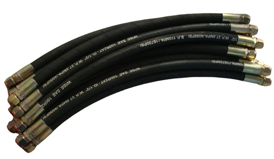6-25 mm Mindestbiegungsradius NBR Hochdruck-Hydraulikschlauch mit Kremp- oder wiederverwendbaren Fittings und NBR-Abdeckung